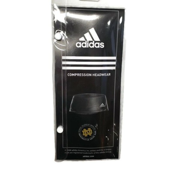 Adidas NCAA Notre Dame Fighting Irish Compression Headwear Navy Blue Size S/M - Picture 4 of 4